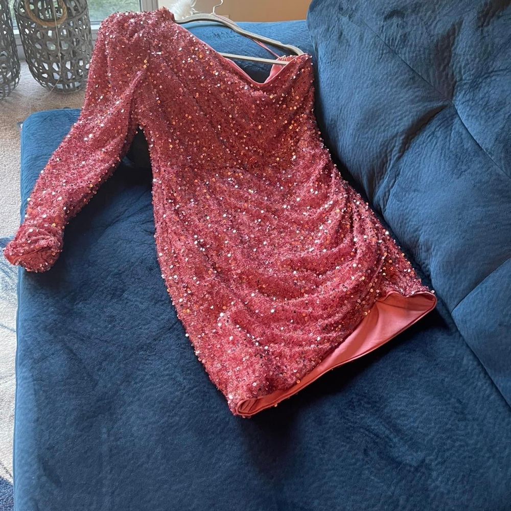 Pink sequin fashion nova dress